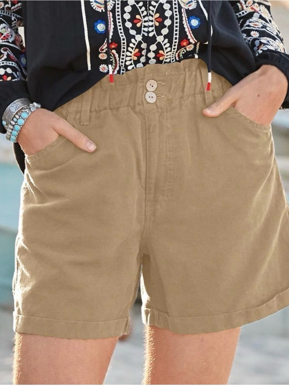 Sundance Beverly Khaki Travel Shorts-NWT
